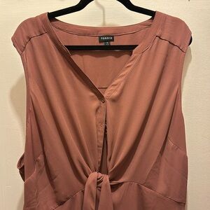 Mauve Torrid Knot Front Blouse